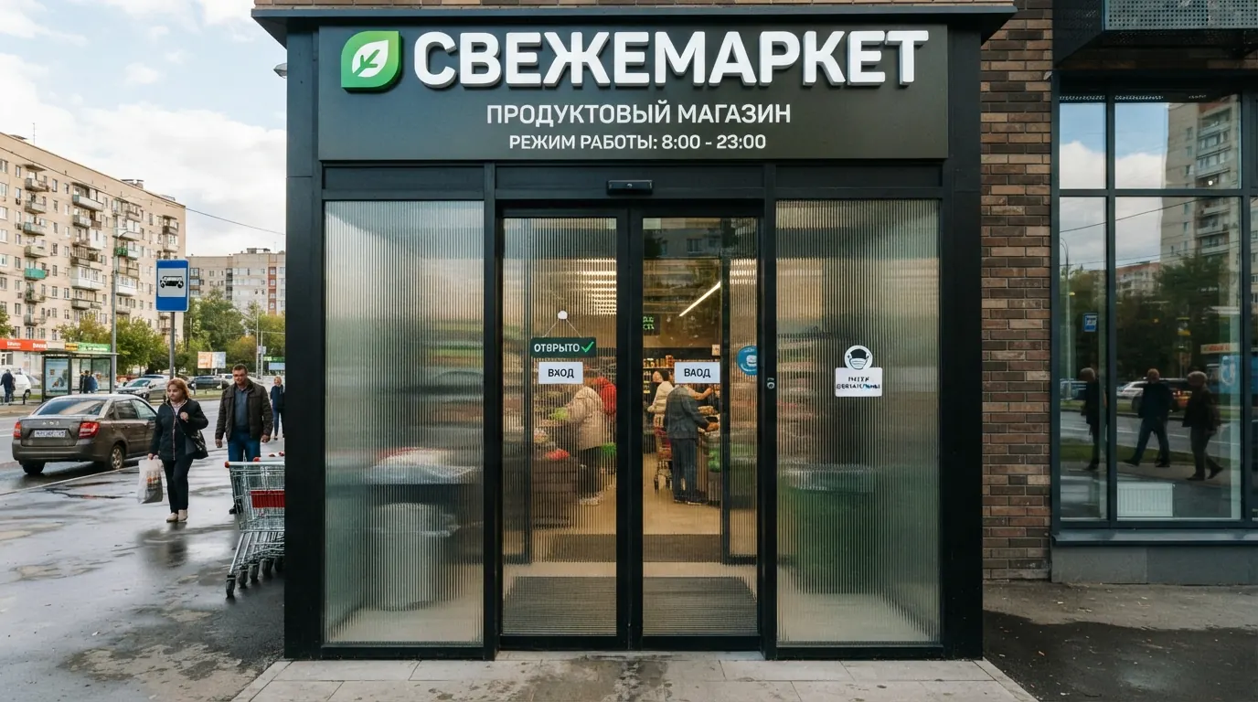 Автоматические двери для торговых центров: цена в Москве — пример работы №2
