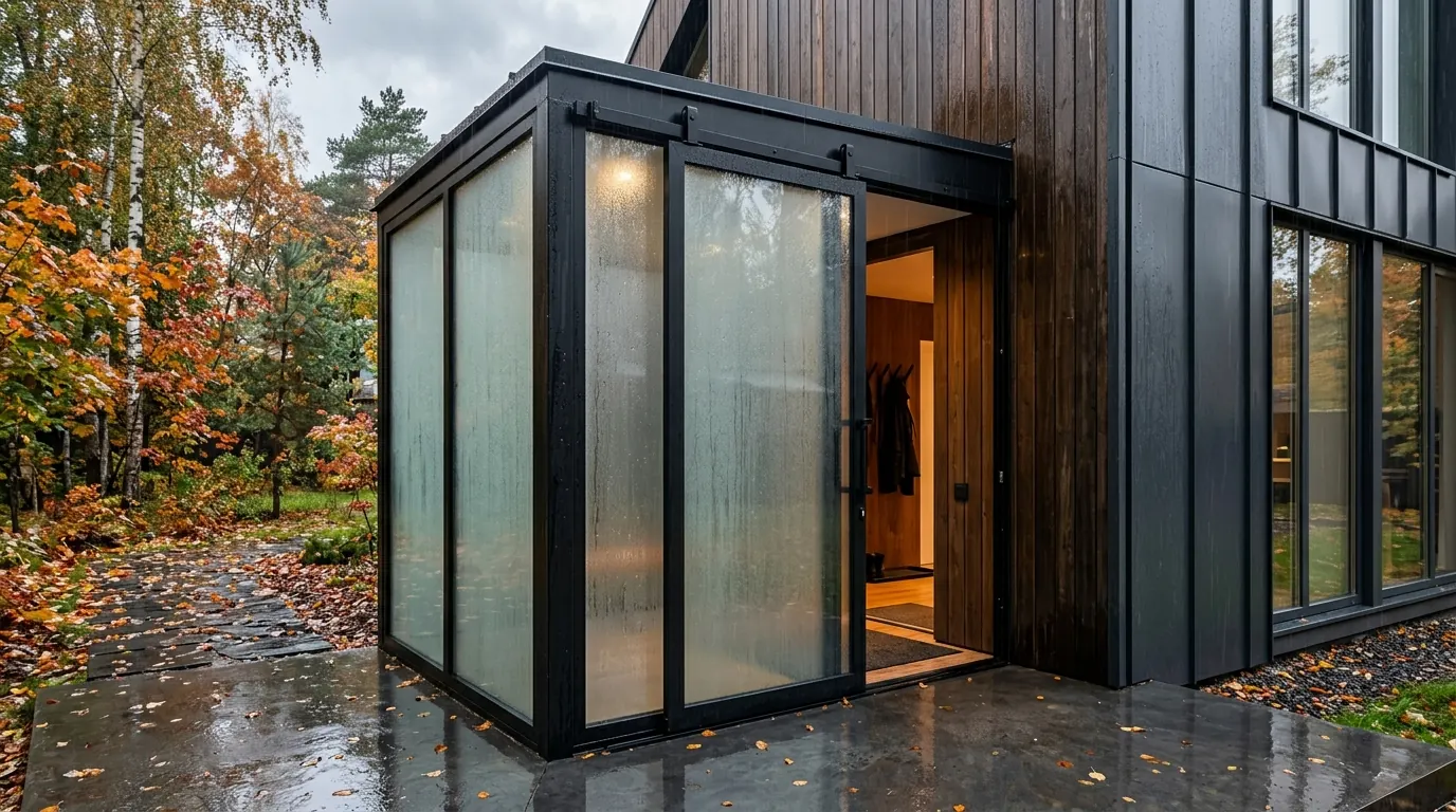 Стеклянная входная группа для частного дома в Москве — пример работы №11