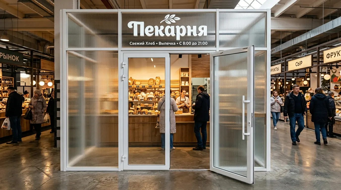 Торговые павильоны и перегородки из пластика в Москве — пример работы №6