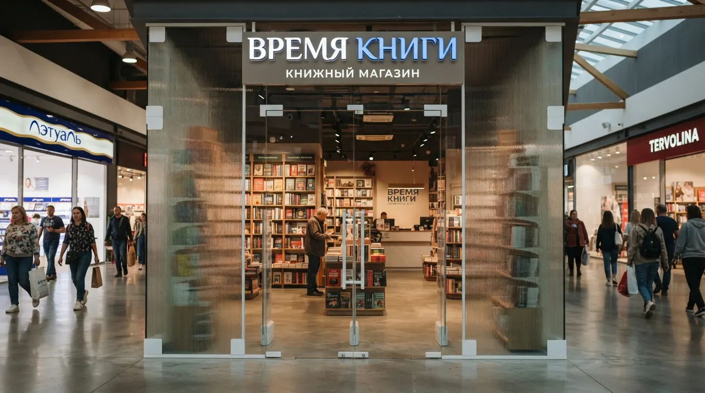 Цельностеклянная перегородка с маятниковой дверью в Москве — пример работы №11
